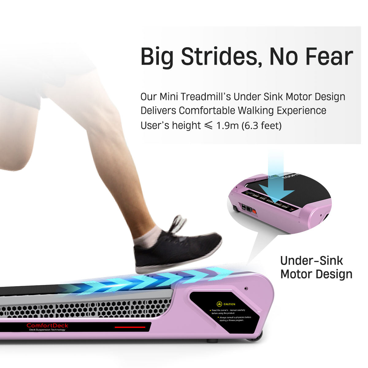 CIAPO Mini Fitness Home 2-in-1 Foldable Compact Walking Pad Under Desk Treadmill