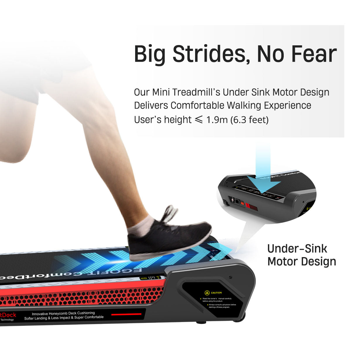 CIAPO Mini Fitness Home 2-in-1 Foldable Compact Walking Pad Under Desk Treadmill