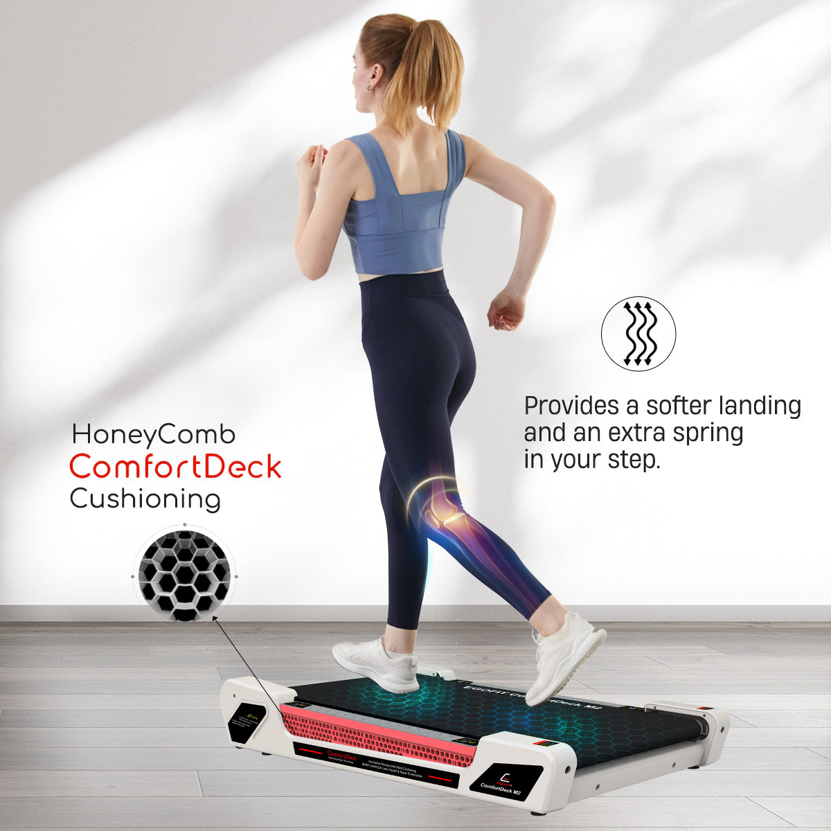 CIAPO Mini Fitness Home 2-in-1 Foldable Compact Walking Pad Under Desk Treadmill