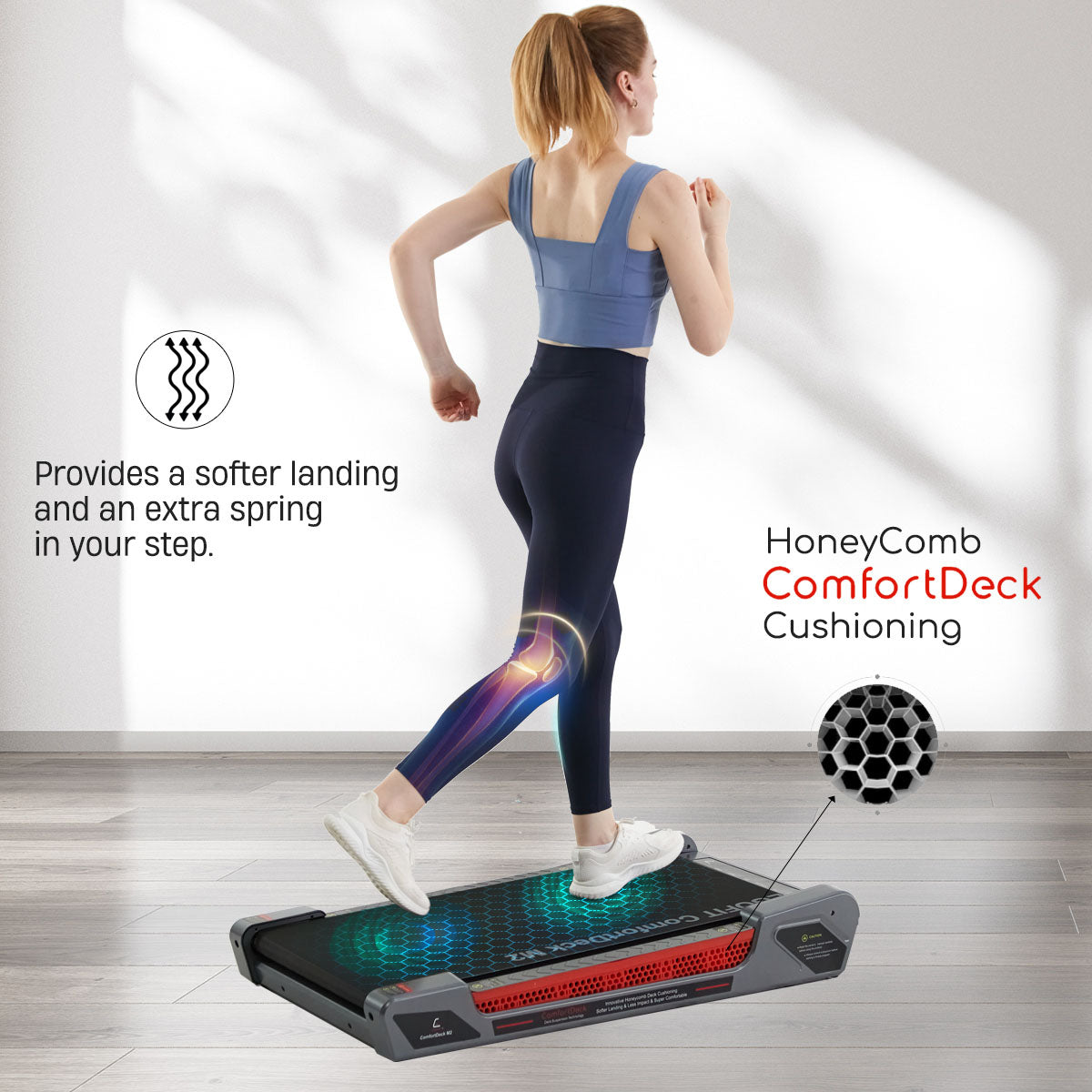 CIAPO Mini Fitness Home 2-in-1 Foldable Compact Walking Pad Under Desk Treadmill