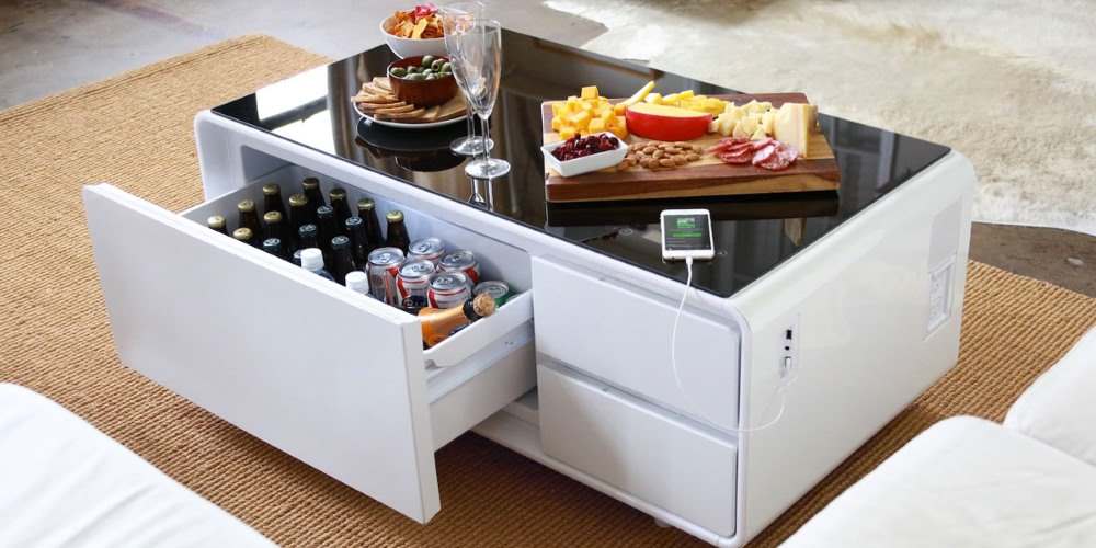 Smart Coffee Table with Built in Fridge and Speakers [FREE SHIPPING]